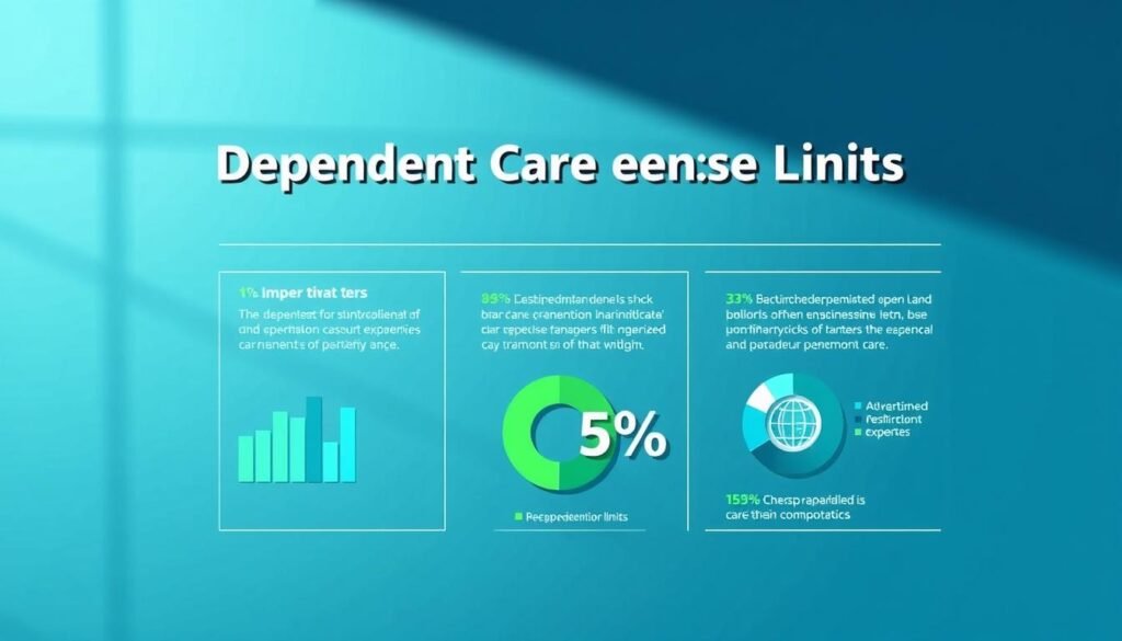 A vibrant infographic depicting the dependent care expense limits against a sleek, minimalist background. Dominant colors are shades of blue and green, conveying a sense of balance and clarity. The layout features clean geometric shapes, precise data visualizations, and subtle textures to enhance the informational nature of the image. Soft, directional lighting illuminates the details, creating depth and dimension. The overall aesthetic is professional, modern, and easy to comprehend, making it an ideal visual accompaniment to the article's subject matter.