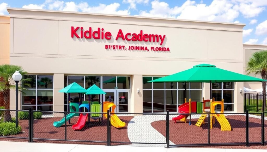 Kiddie Academy of St. Johns daycare in Jacksonville Florida outdoor playground Kiddie Academy of St. Johns daycare in Jacksonville Florida outdoor playground